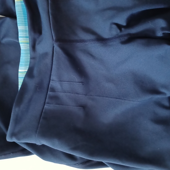 Adidas workout wide leg blue pants  size medium zipper pocket - Picture 13 of 13